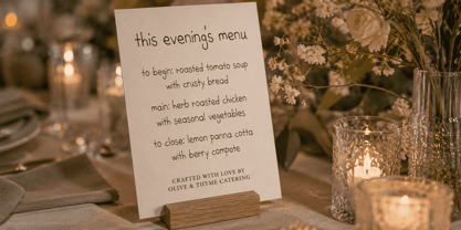 Evelina Hand Font Poster 3