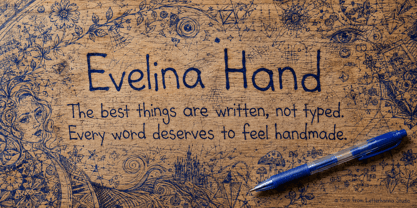 Evelina Hand Font Poster 1