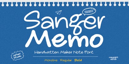 Sanger Memo Font Poster 1
