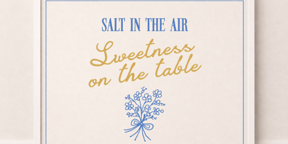 Salt Blue Font Poster 2