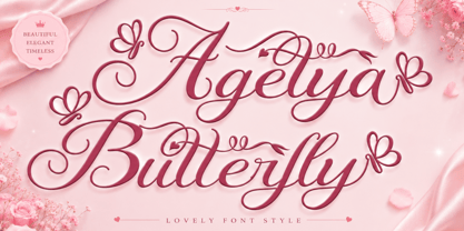 Agetya Butterfly Font Poster 1