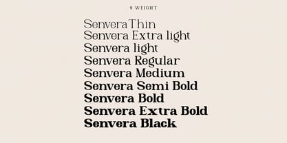 Senvera Font Poster 2