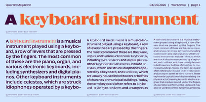Quartet Font Poster 4