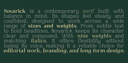 Novarick Font Poster 2