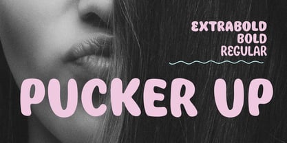 Pucker Up Font Poster 2