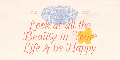 Lipstar Lullaby Font Poster 9