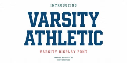 Varsity Athletic Font Poster 1