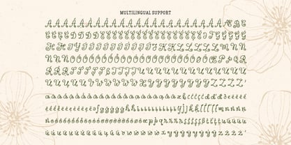 Wildflower Garden Font Poster 14