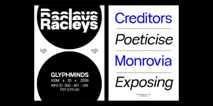 Racleys Font Poster 3
