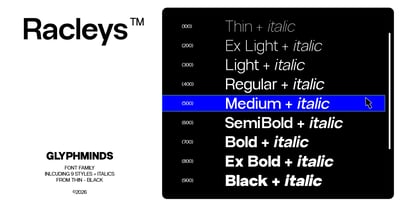 Racleys Font Poster 2