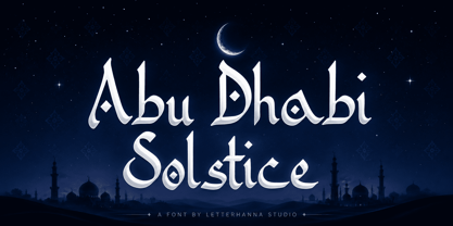 Abu Dhabi Solstice Font Poster 1