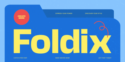 Foldix Regular Font Poster 1