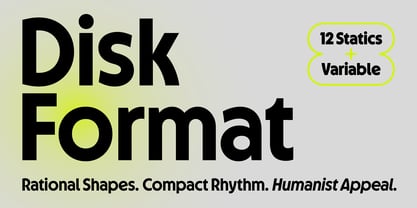 Disk Format Font Poster 1