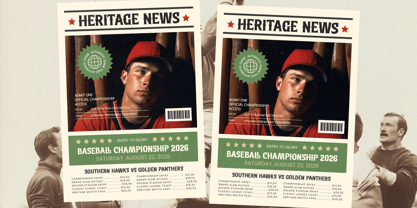 Southern Baseball Font Poster 3