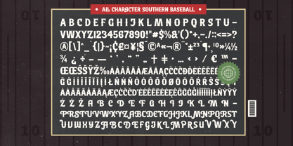 Southern Baseball Font Poster 10