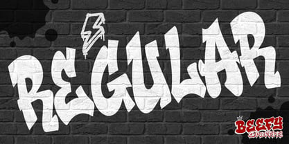 Beefy Graffiti Font Poster 5