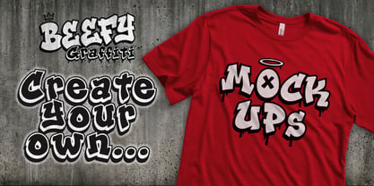 Beefy Graffiti Font Poster 4