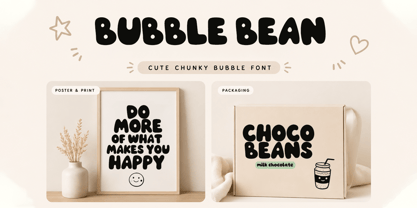 Bubble Bean Font Poster 3