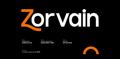 Zorvain Font Poster 1
