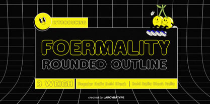 Foermality Rounded Outline Font Poster 1