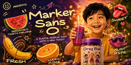 Marker Sans O Font Poster 3