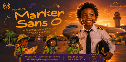 Marker Sans O Font Poster 1
