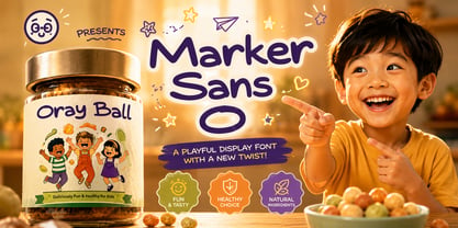 Marker Sans O Font Poster 2