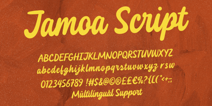 Jamoa Script Font Poster 9