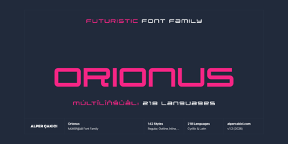 Orionus Font Poster 1