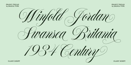 Francy Tiguan Font Poster 3