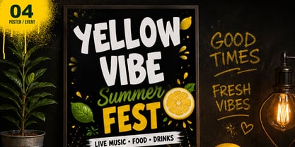 Lemon Chomp Font Poster 4