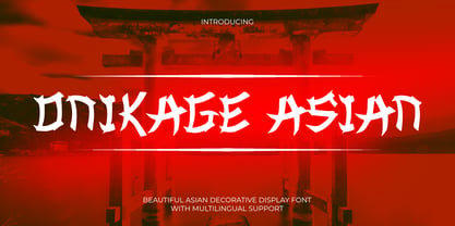 Onikage Asian Font Poster 1