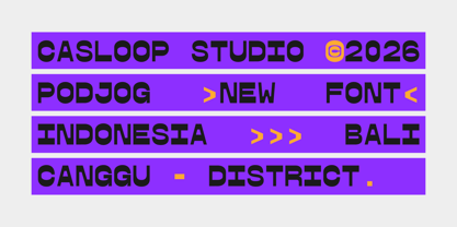 Podjog Font Poster 2