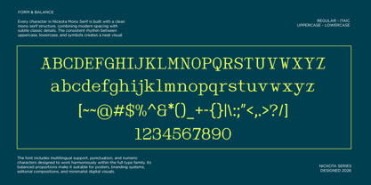 Nickota Font Poster 10