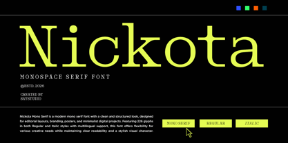 Nickota Font Poster 1
