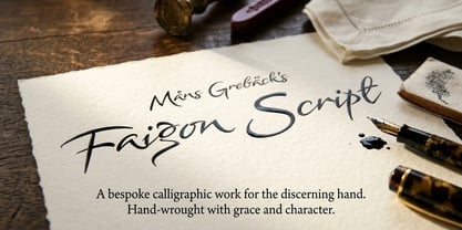 Faigon Script Font Poster 1