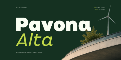 Pavona Alta Font Poster 1