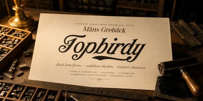 Topbirdy Script Font Poster 1