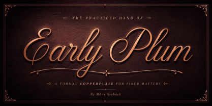 Early Plum Font Poster 1