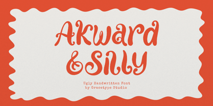 Akward Silly Font Poster 1