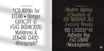 Ferdinos Font Poster 12