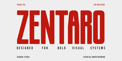 Zentaro Font Poster 10