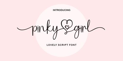 Pinky girl Font Poster 1