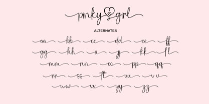 Pinky girl Font Poster 6