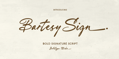 Bartesy Sign Font Poster 1