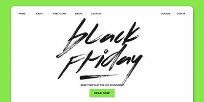 Flows Brush Font Poster 2