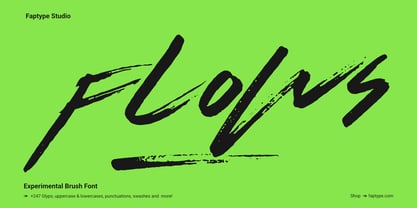 Flows Brush Font Poster 1