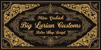 Big Larian Customs Font Poster 1