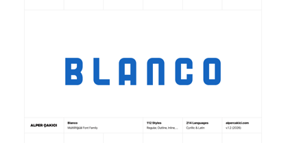 Blanco Font Poster 1