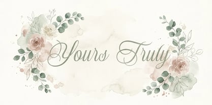 Yours Truly Font Poster 12